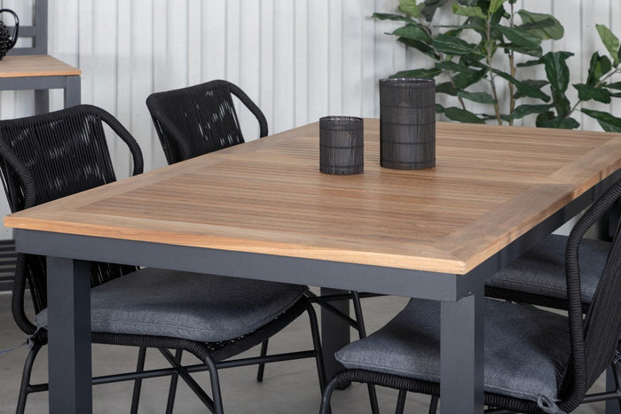 Rebellenclub Castor Tuintafel - 152 x 90Ê cm - Zwart