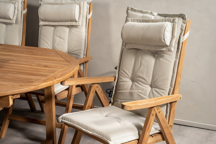 Rebellenclub Crema Verstelbare Tuinstoel - Naturel HoutÊ