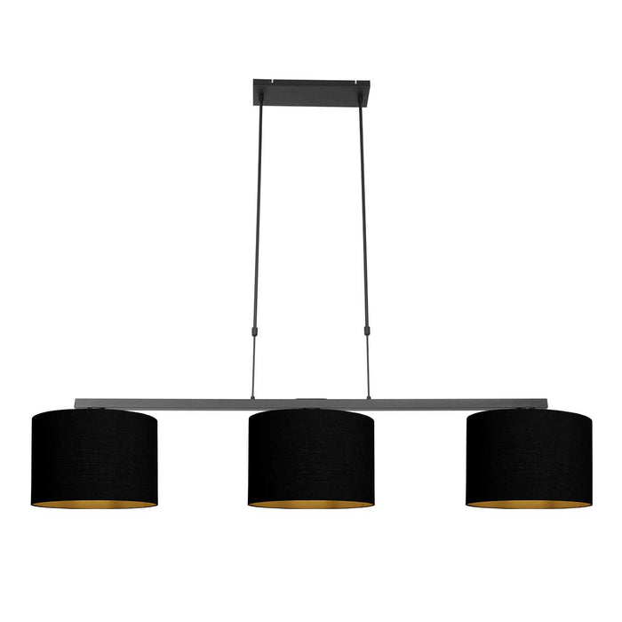 Steinhauer - hanglamp - Stang - zwart - linnen metaal - grote