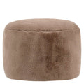 icon Milano XL Poef - Fluffy Pluche Imitatiebont - Mocha