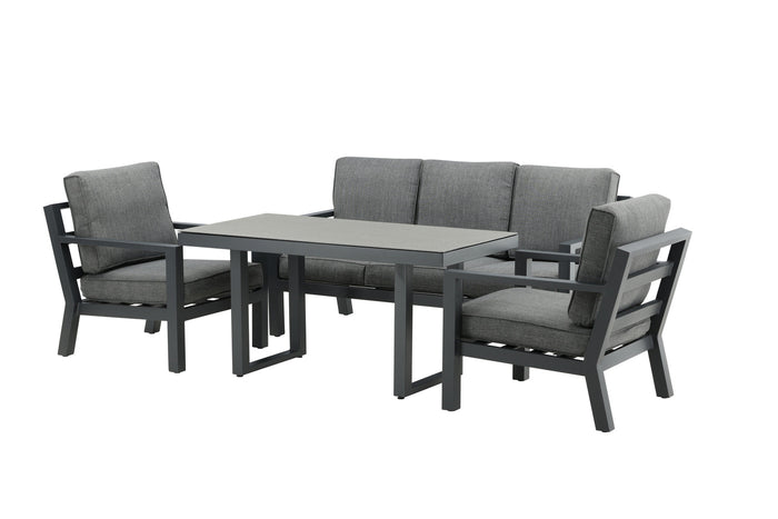 Fjôrd - Tuinset Zwart Metaal - 84x171x77cm - Barcelona