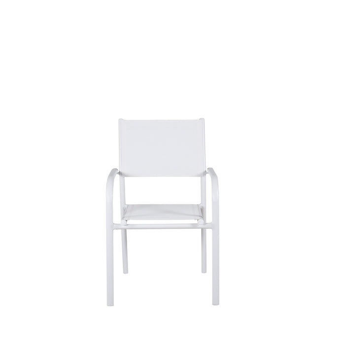 Fjôrd - Tuinstoel Wit Textiel - Santorini - Set van 2