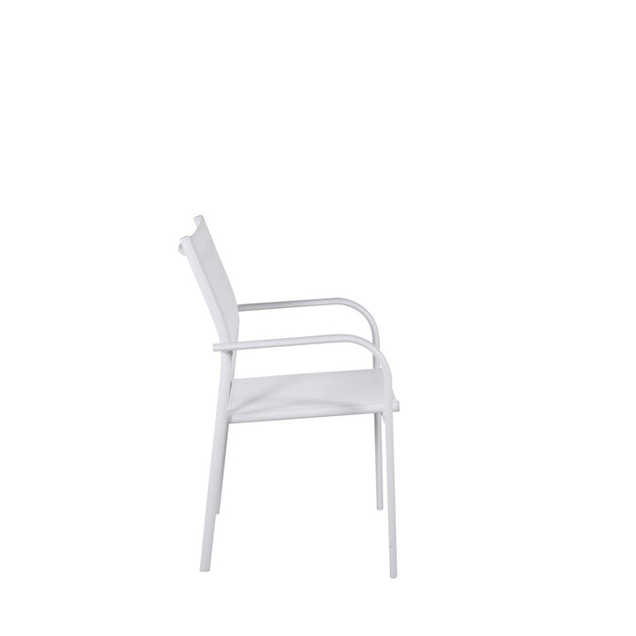 Fjôrd - Tuinstoel Wit Textiel - Santorini - Set van 2