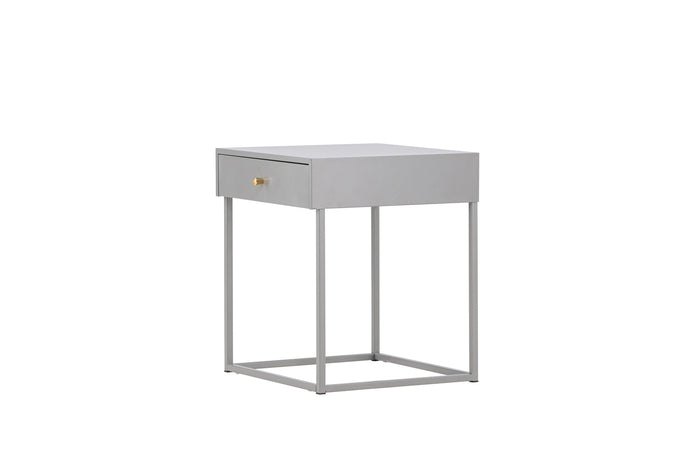 Fjôrd - Nachtkastje Lichtgrijs Metaal - 43x41x50cm - Bakal