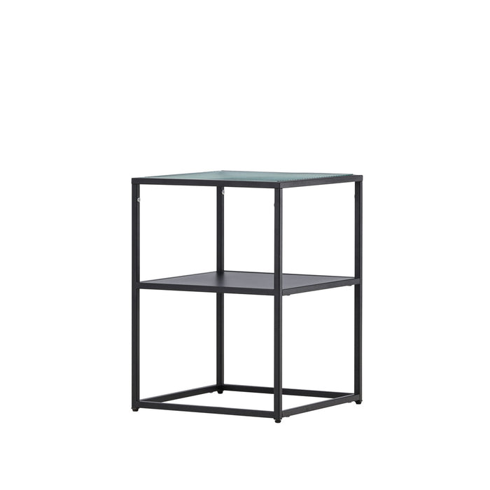 Fjôrd - Bijzettafel Zwart Metaal - 40x40x55cm - Sao Paulo