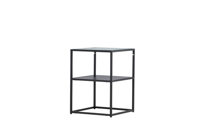 Fjôrd - Bijzettafel Zwart Metaal - 40x40x55cm - Sao Paulo