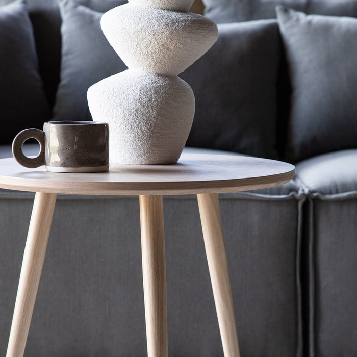 Fjôrd - Bijzettafel Naturel MDF - 48x48x50cm - Askim