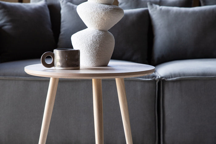 Fjôrd - Bijzettafel Naturel MDF - 48x48x50cm - Askim