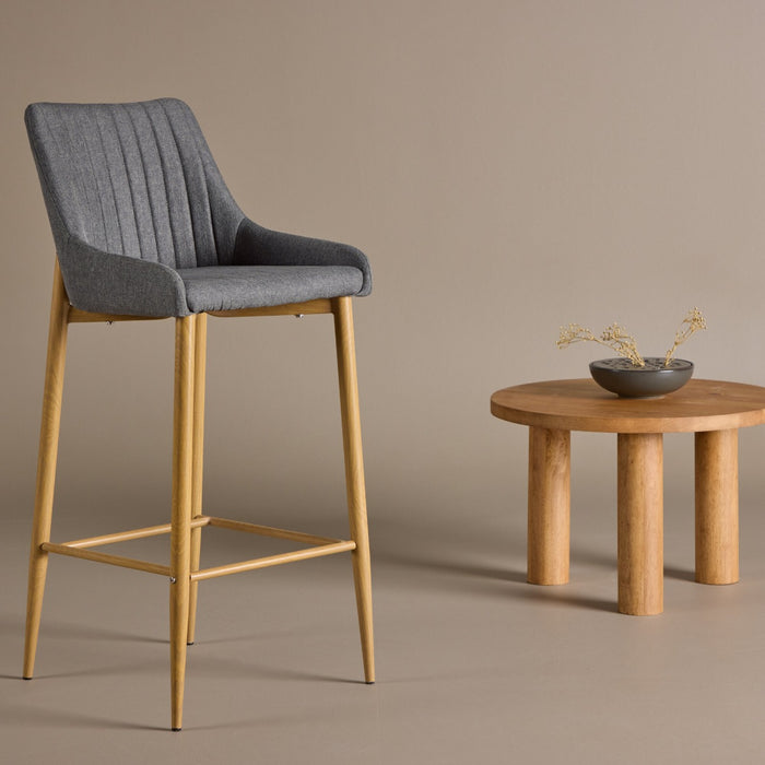 Fjôrd - Barkruk Donkergrijs Metaal - Plaza - Set van 2