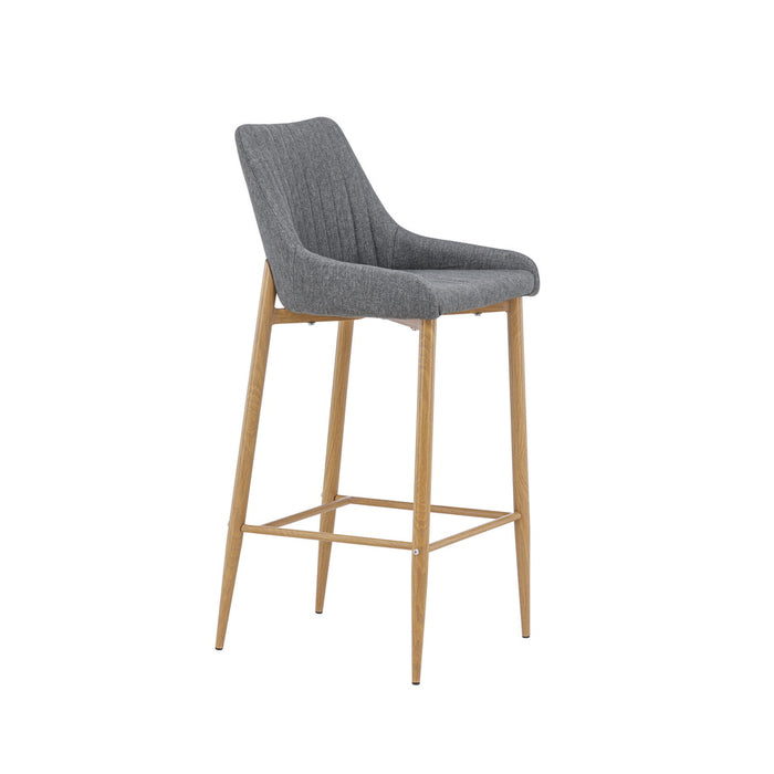 Fjôrd - Barkruk Donkergrijs Metaal - Plaza - Set van 2