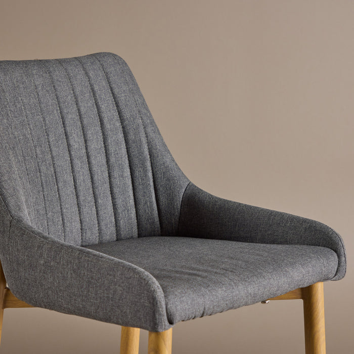 Fjôrd - Barkruk Donkergrijs Metaal - Plaza - Set van 2