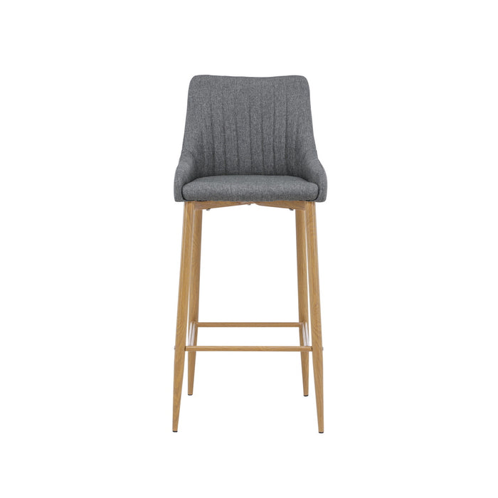 Fjôrd - Barkruk Donkergrijs Metaal - Plaza - Set van 2