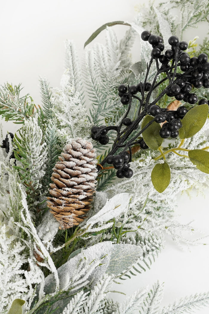 Mica Decorations Vesper Guirlande - L180 x B15 x H10 cm - Groen, Zwart