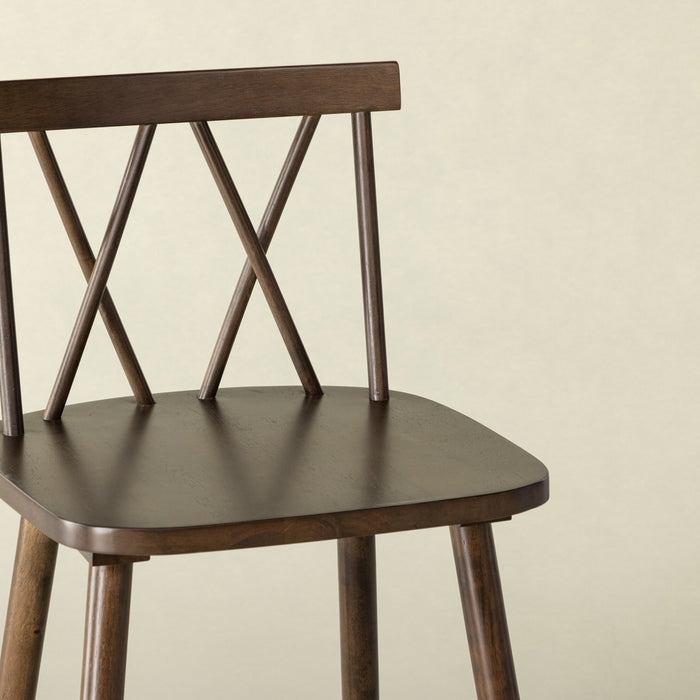 Fjôrd - Barstoel Donkerbruin Hout - Mollöström - Set van 2