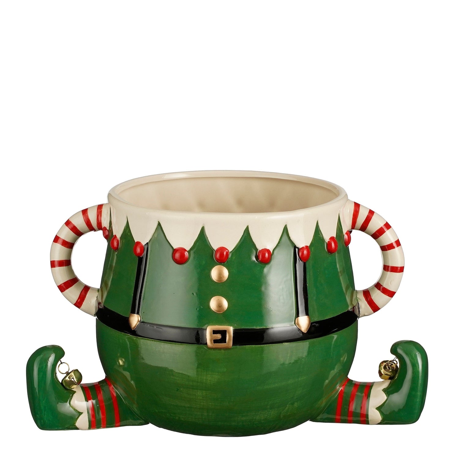 Mica Decorations Bloempot Funn Elf - 28x19x16 cm - Dolomiet - Groen