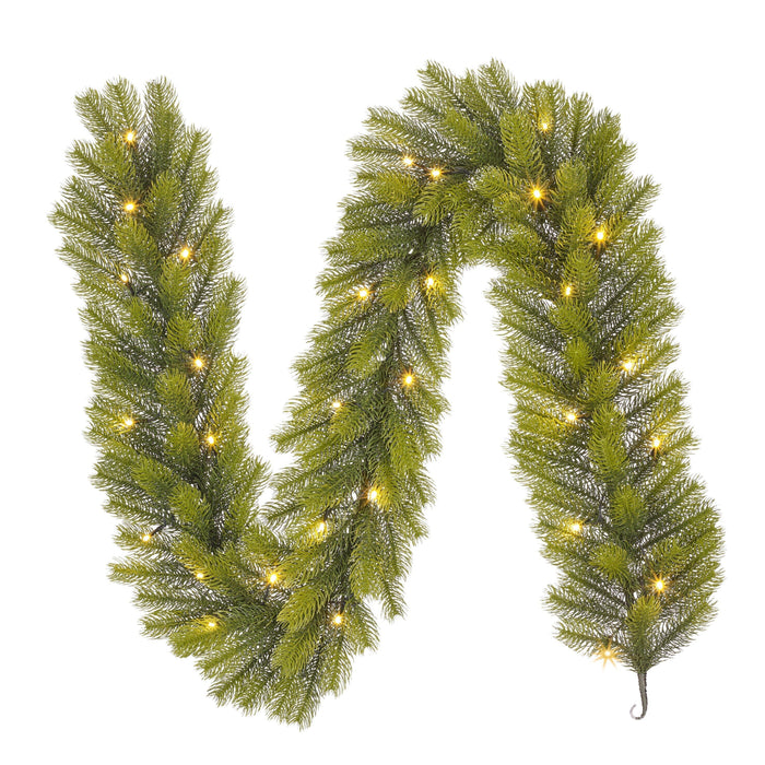 Black Box Trees Nagoya Guirlande met Verlichting-L180 x Ø20 cm-Groen