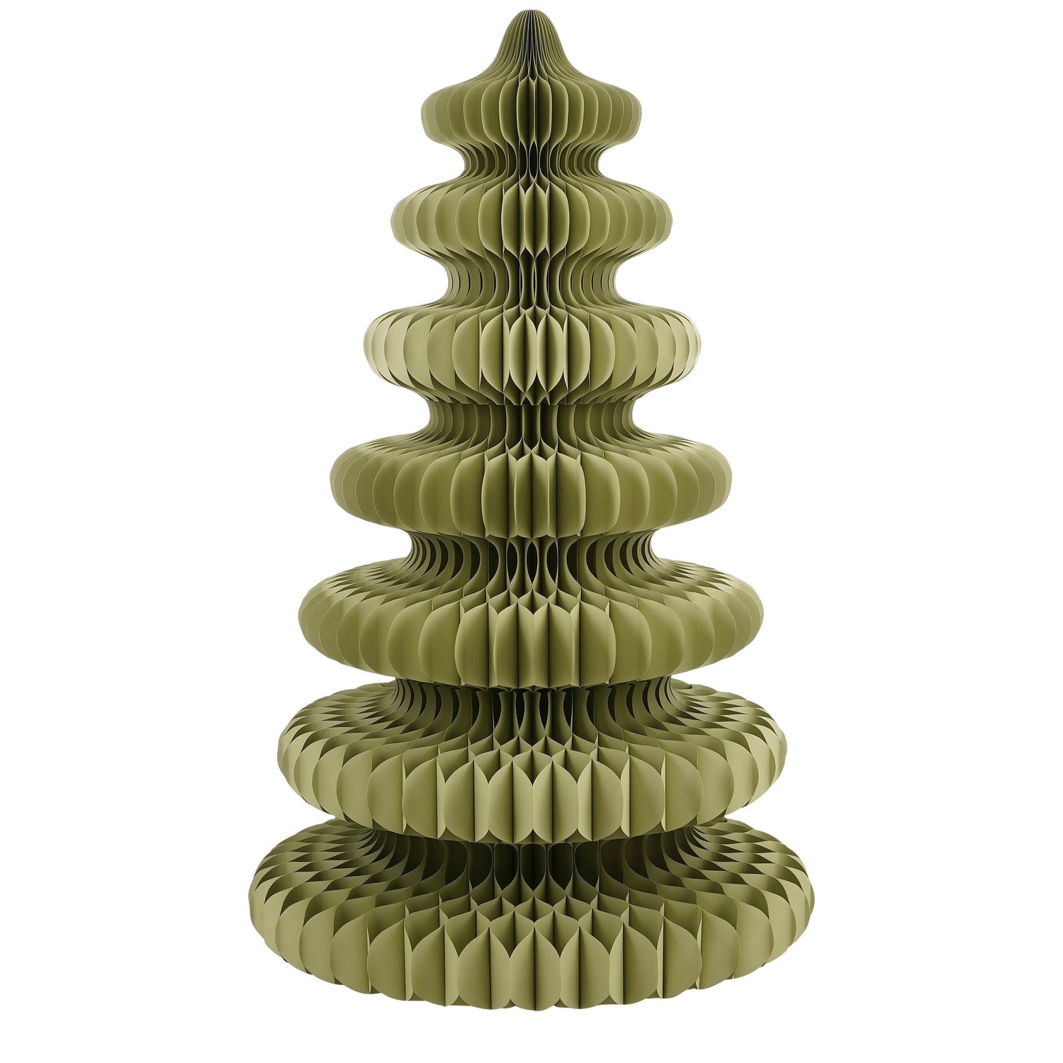 Mica Decorations Decoratie Kerstboom - H212 x  Ø148cm-Papier-Groen