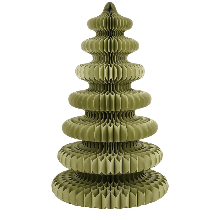 Mica Decorations Decoratie Kerstboom - H212 x  Ø148cm-Papier-Groen