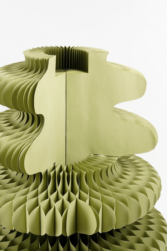 Mica Decorations Decoratie Kerstboom - H212 x  Ø148cm-Papier-Groen