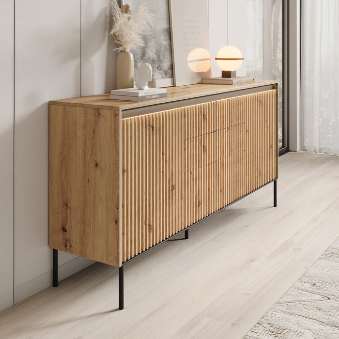 Meubella - Dressoir Timoteo - Eiken - 166 cm