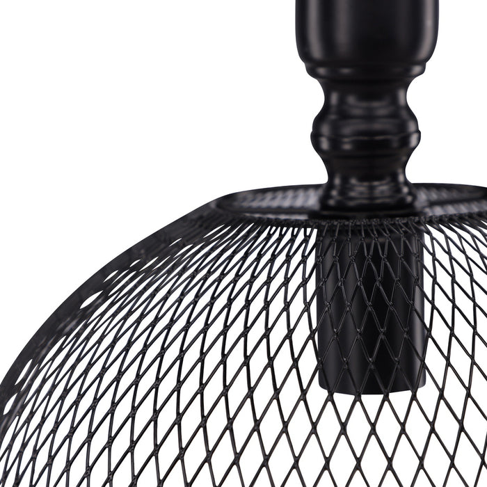 Fjôrd - Plafondlamp Zwart Metaal - 30x30x48cm - Valence