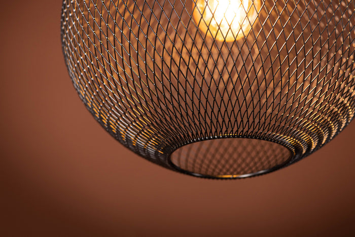 Fjôrd - Plafondlamp Zwart Metaal - 30x30x48cm - Valence