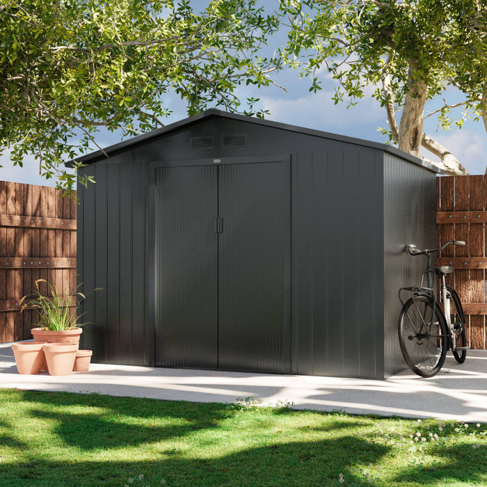 sweeek - Metaal tuinberging 5,29m² met verankeringsset