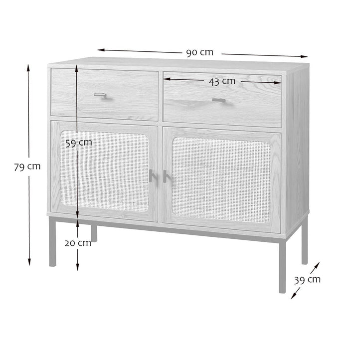 Calicosy - Opbergkast Jaya - 90 cm