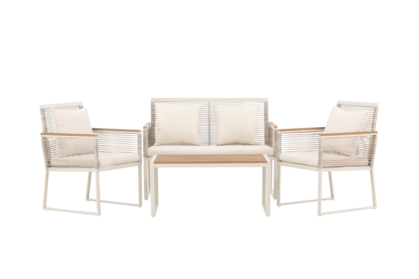 Fjôrd - Tuinset Beige Stof - 112x64x88cm - Dallas