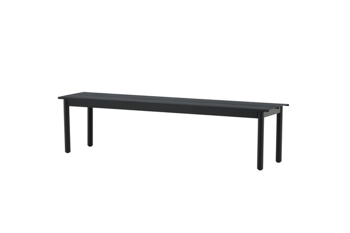 Fjôrd - Bankje Zwart Metaal - 180x40x35cm - Modena