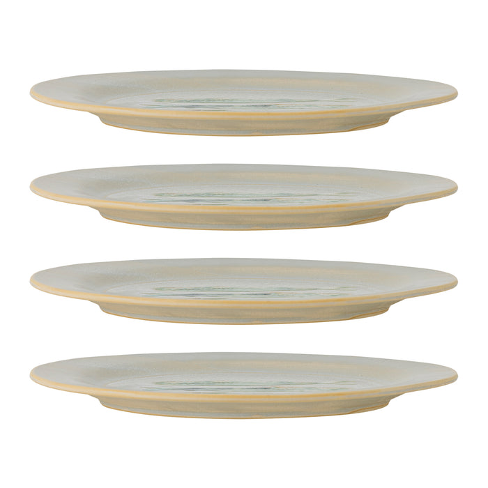 Bloomingville Hadden Dinerbord 4 st. - Ø 27 cm - Vissen / Groen