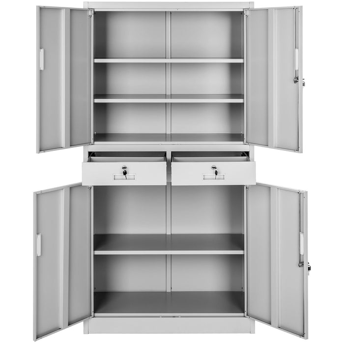 tectake® Archiefkast Cosmo met 2 lades 180x80x40cm