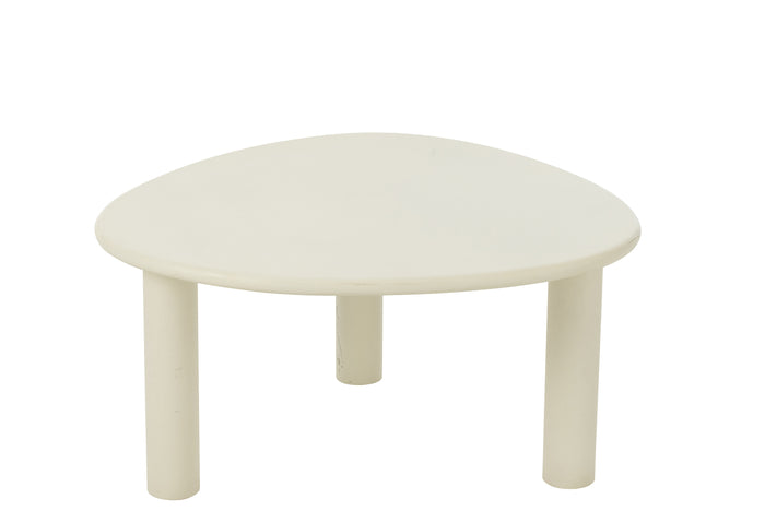 J-Line bijzettafel Bali - hout - wit - medium