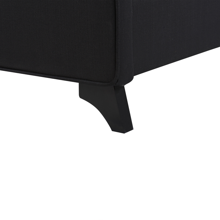 Beliani - AMBASSADOR - Eenpersoonsbed - Zwart - 90 x 200 cm - Chenille