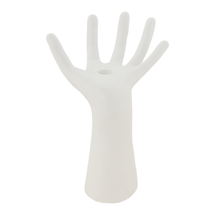 vtwonen Ecomix Wide Hand Kandelaar - Mat Wit