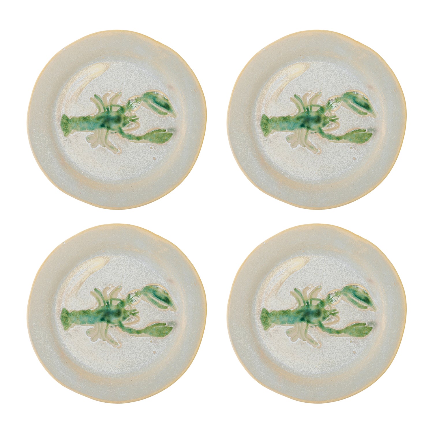 Bloomingville Hadden Ontbijtbord 4 st. - Ø 21 cm - Kreeft