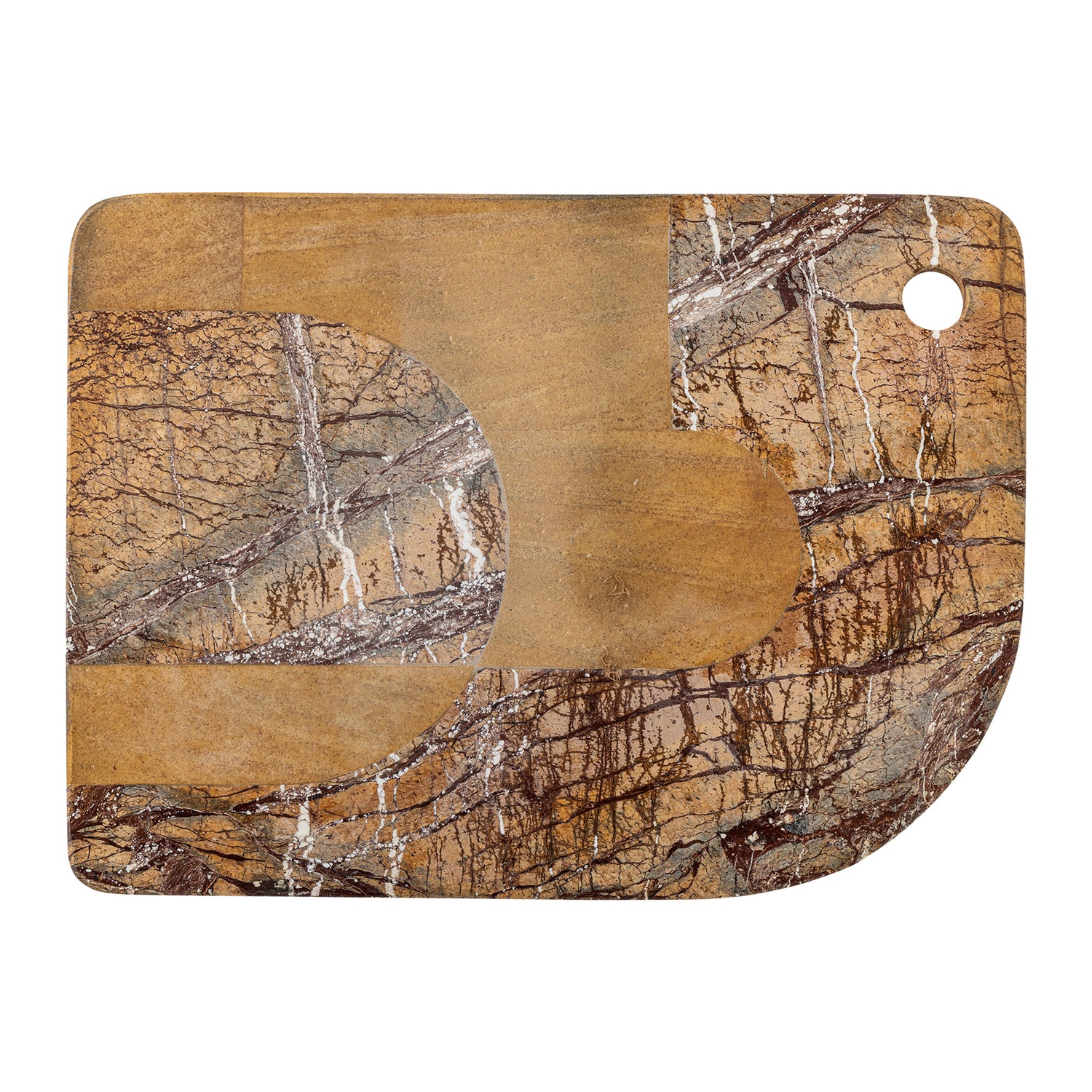 Bloomingville Abrianna Serveerplank - Bruin Marmer