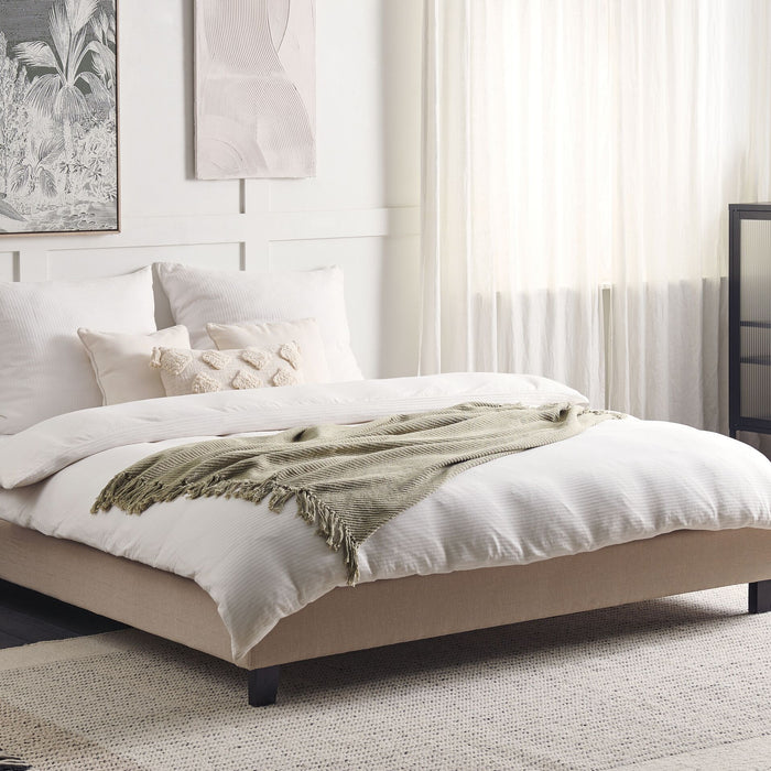 Beliani-ROANNE-Tweepersoonsbed-Donkerhout-180 x 200 cm-Polyester