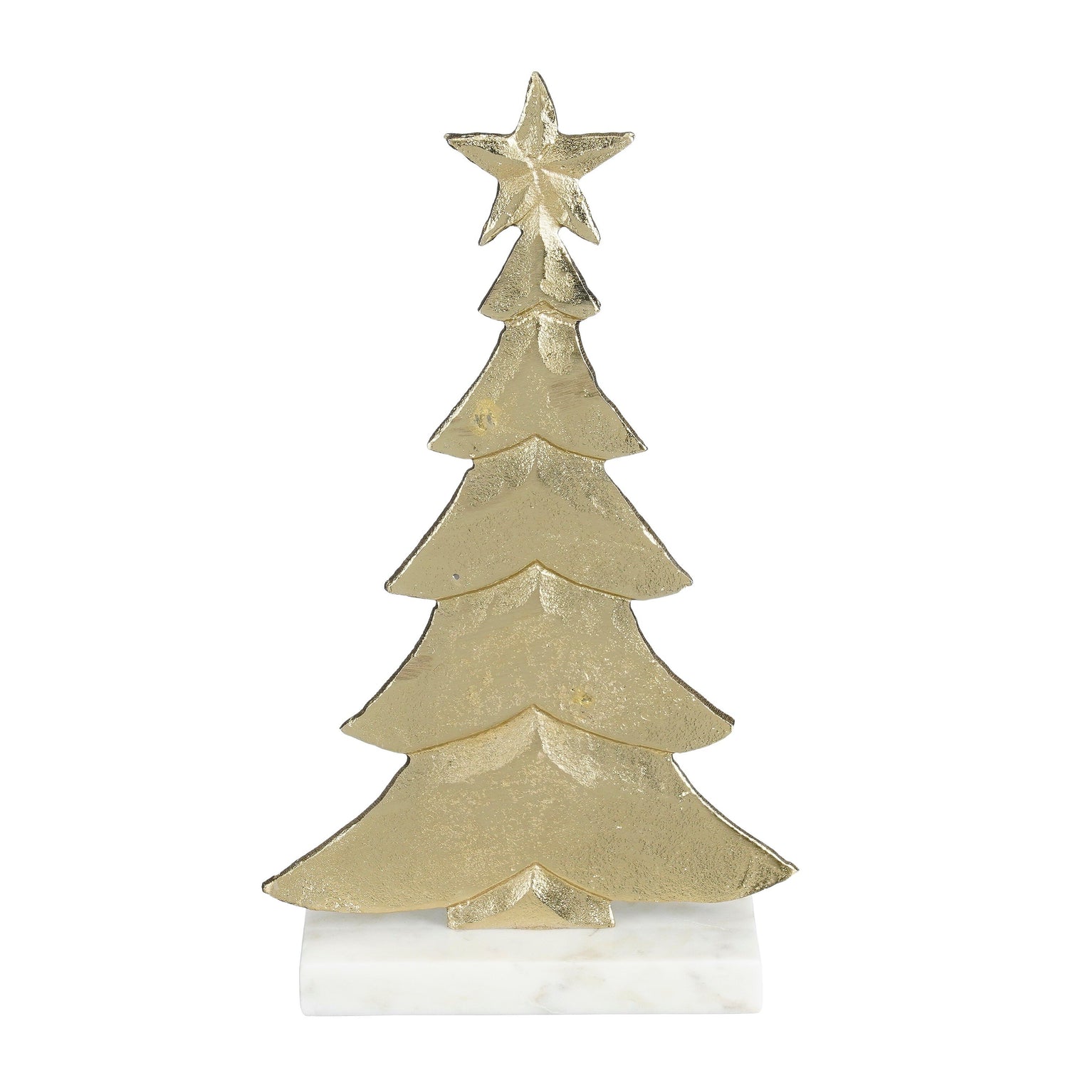 Mica Decorations Decoratie Kerstboom - L18 x B7 x H32 cm - Champagne