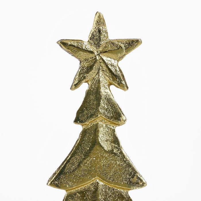 Mica Decorations Decoratie Kerstboom - L18 x B7 x H32 cm - Champagne