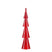 Mica Decorations Decoratie Kerstboom - L15 x B8 x H68 cm-IJzer- Rood