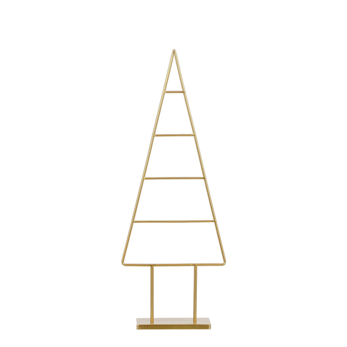 Mica Decorations Decoratie Kerstboom - L34 x B12 x H90 cm - IJzer-Goud