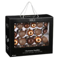 Mica Decorations Kerstballen Set - 42 Stuks - Ø7 cm - Glas - Bruin