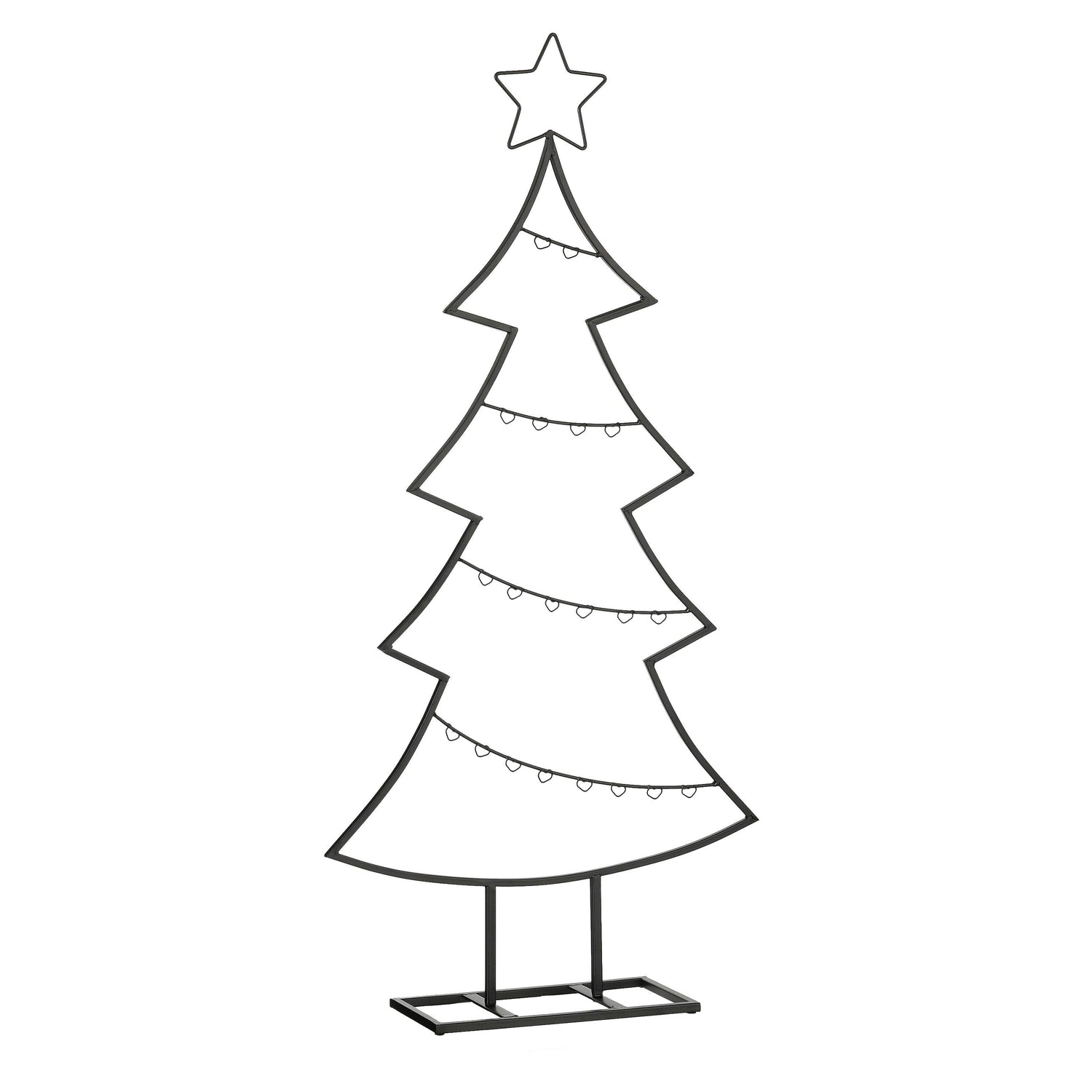 Mica Decorations Decoratie Kerstboom - L50 x B15 x H105 cm-IJzer-Zwart