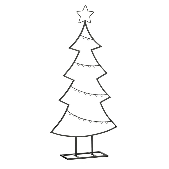 Mica Decorations Decoratie Kerstboom - L50 x B15 x H105 cm-IJzer-Zwart