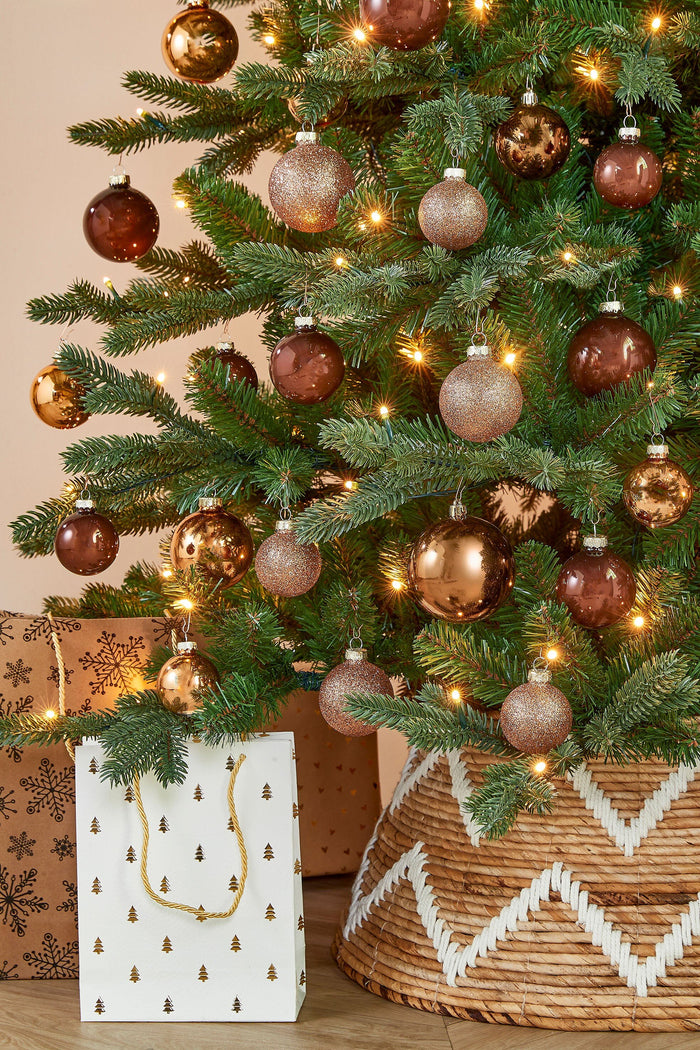 Mica Decorations Kerstballen Set - 42 Stuks - Ø7 cm - Glas - Bruin