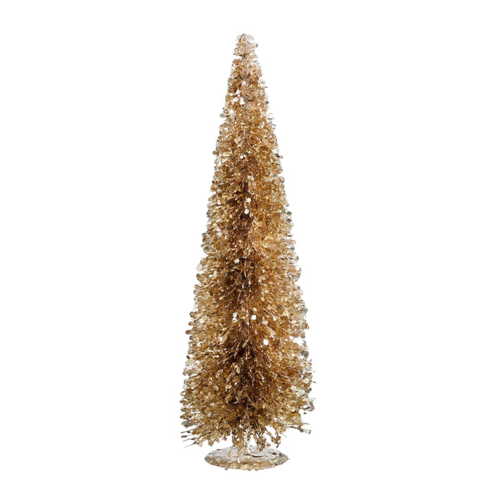 Mica Decorations Decoratie Kerstboom - H60 x Ø19 cm - Champagne