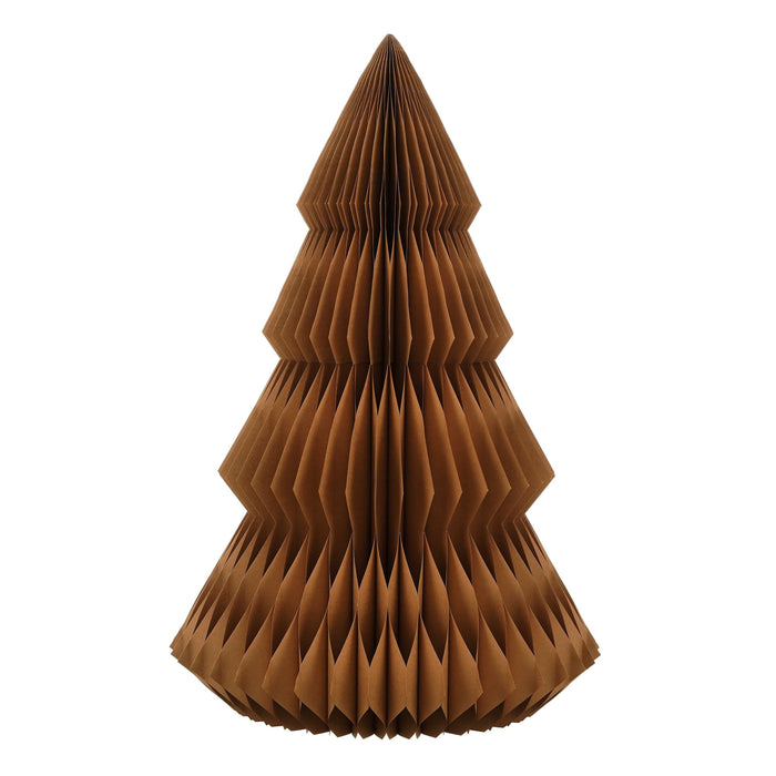 Mica Decorations Decoratie Kerstboom - H152 x Ø104 cm - Papier - Bruin
