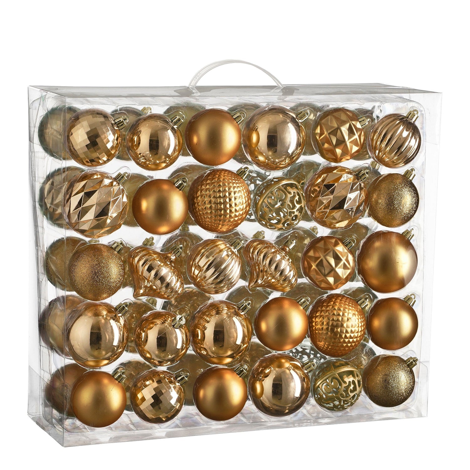 Mica Decorations Kerstballen Set - 60 Stuks - Koper