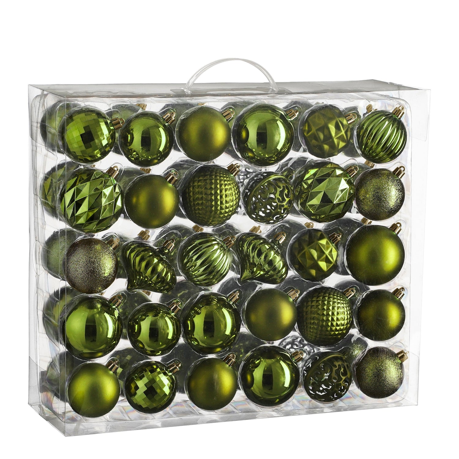 Mica Decorations Kerstballen Set - 60 Stuks - Donkergroen